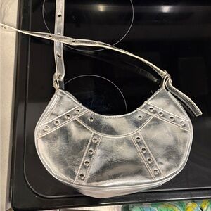 SHEIN Metallic Silver Crossbody Bag